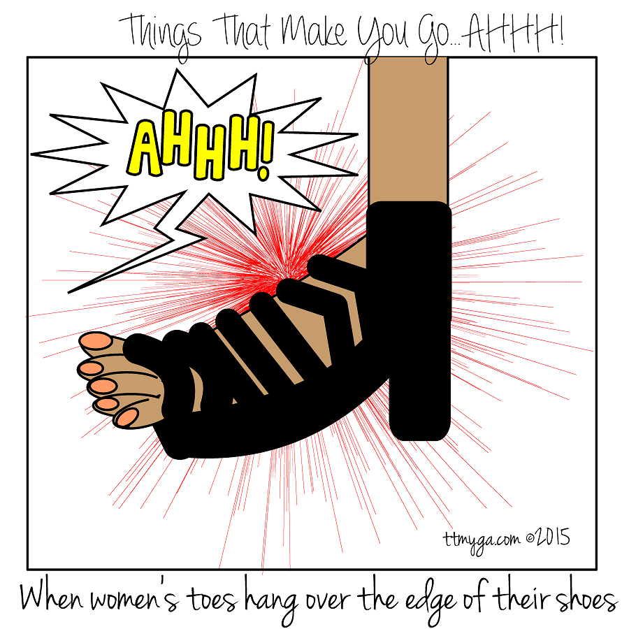 big feet toes over the edge women high heels things that make you go ahhh! comics 2105